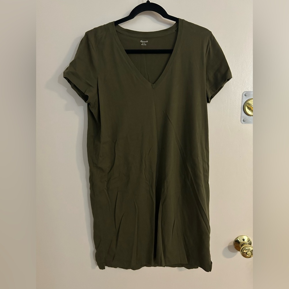 Madewell Cotton Northside Vintage V-Neck T-Shirt Dress